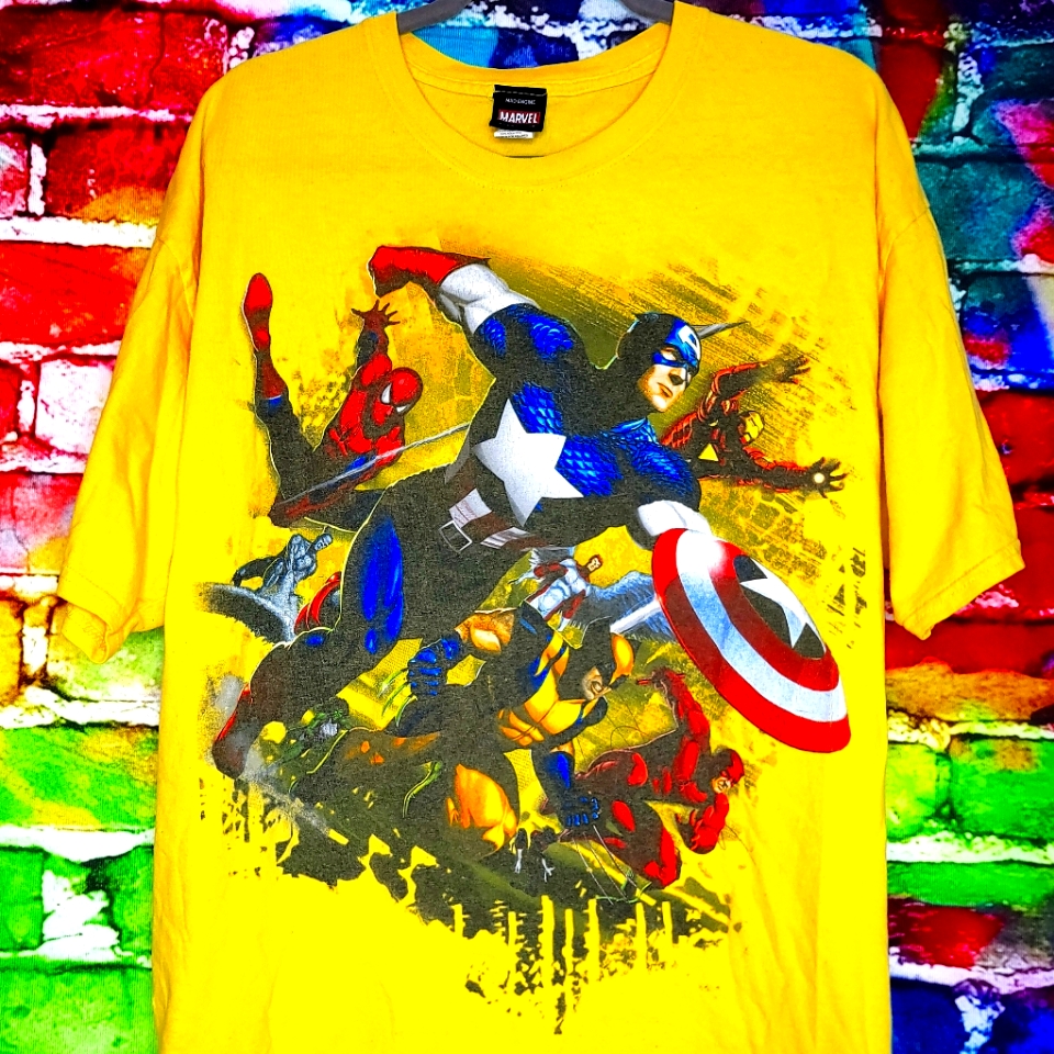 Y2k Mad Engine Marvel Large Print Tee
